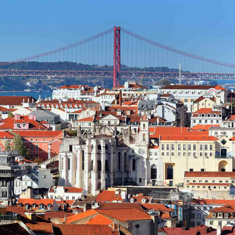 lisbon-city-view Lisbon city view bridge in the background